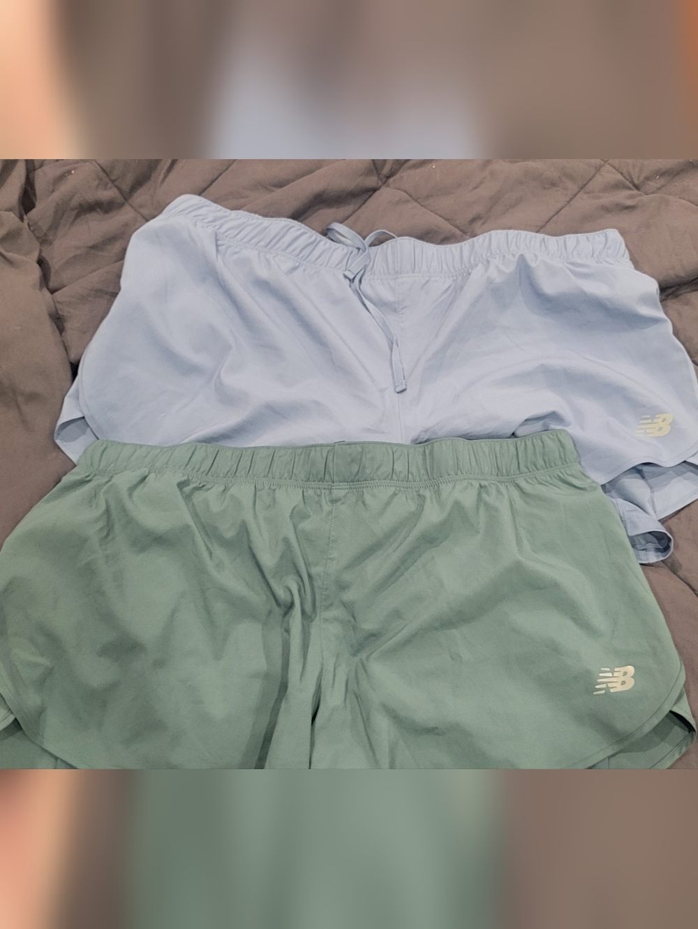 New Balance Light Blue & Mint Green Women's Athletic Shorts Set